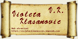 Violeta Klasanović vizit kartica
